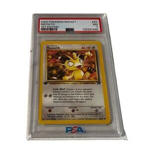 2000 PSA 7 Pokemon Rocket Meowth 1st Edition #62 Graded